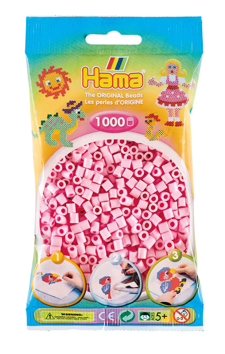 Hama Helmet Midi 1000 kpl Roosa Pastelli 207-95