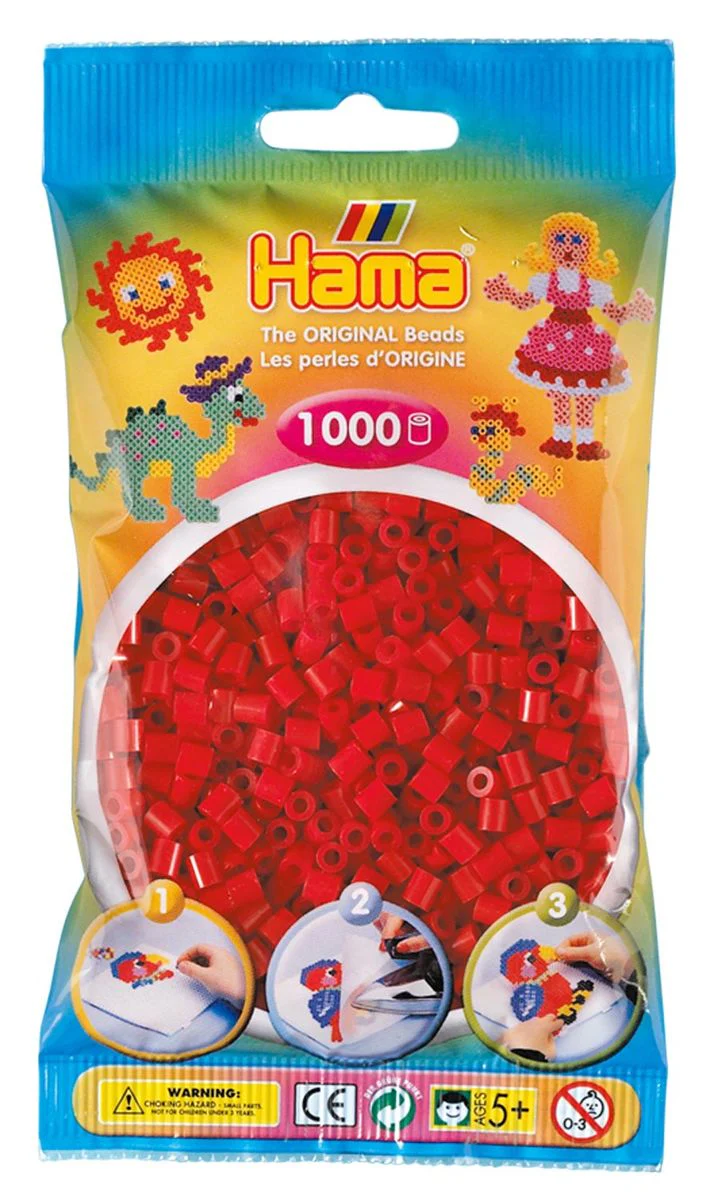 Hama Helmet Midi 1000 kpl Tumman Punainen 207-22