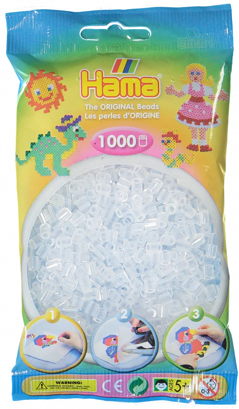 Hama Läpinäkyvät Helmet 1000 Kpl Pussissa