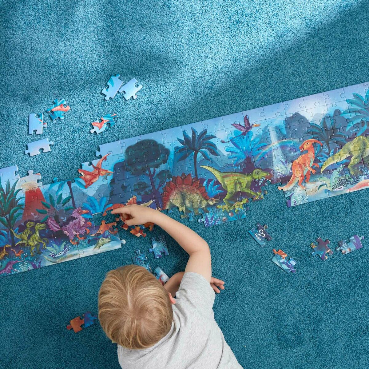 Hape Dinojen Maa Lasten Palapeli 200 Palaa - Image 3