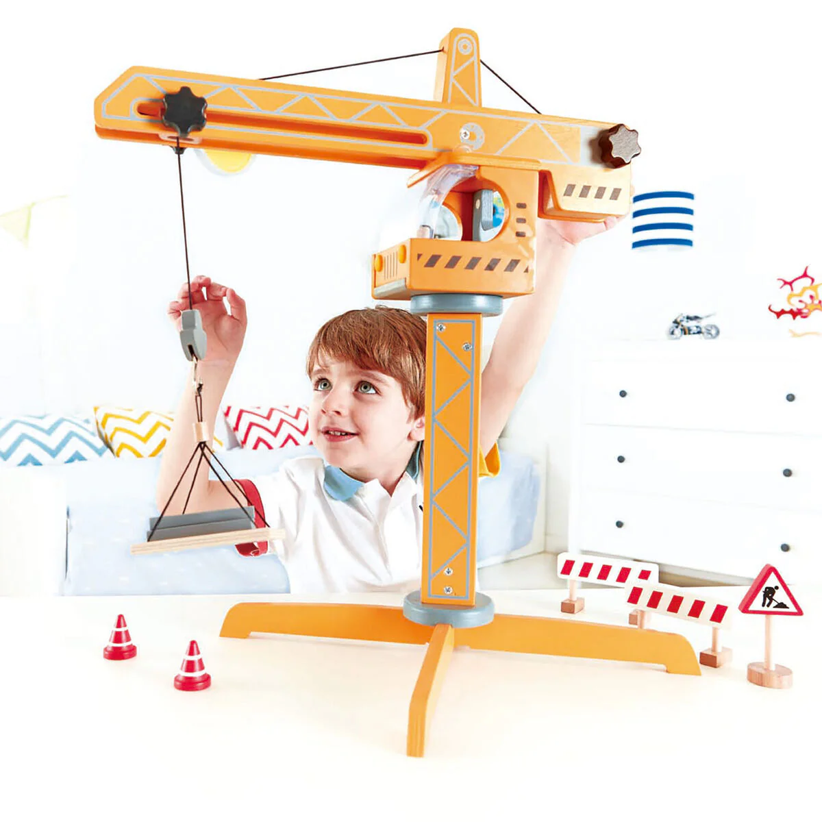 Hape Puinen Lelunosturi Tarvikkeilla - Image 3