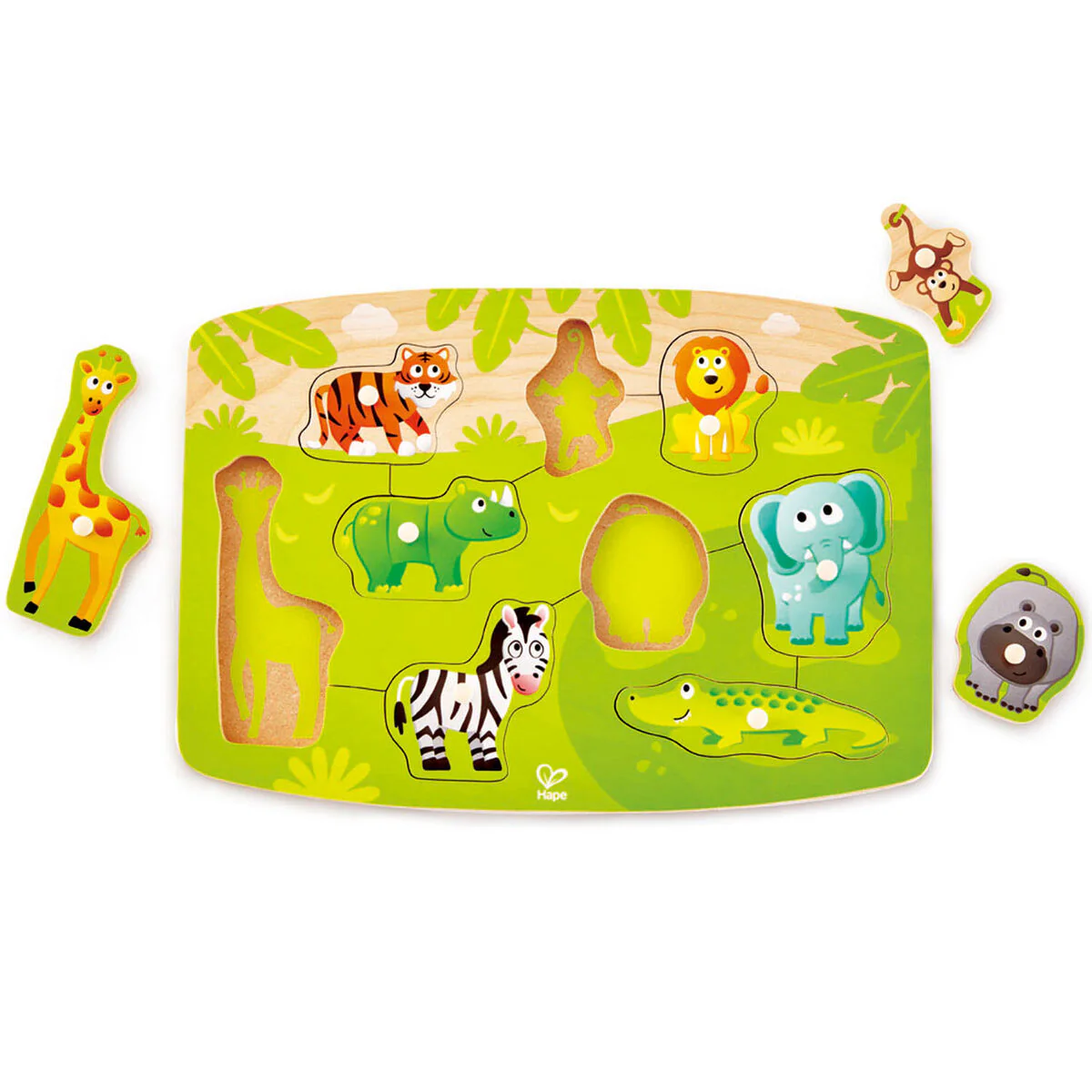Hape Puinen Nuppipalapeli Villieläimet
