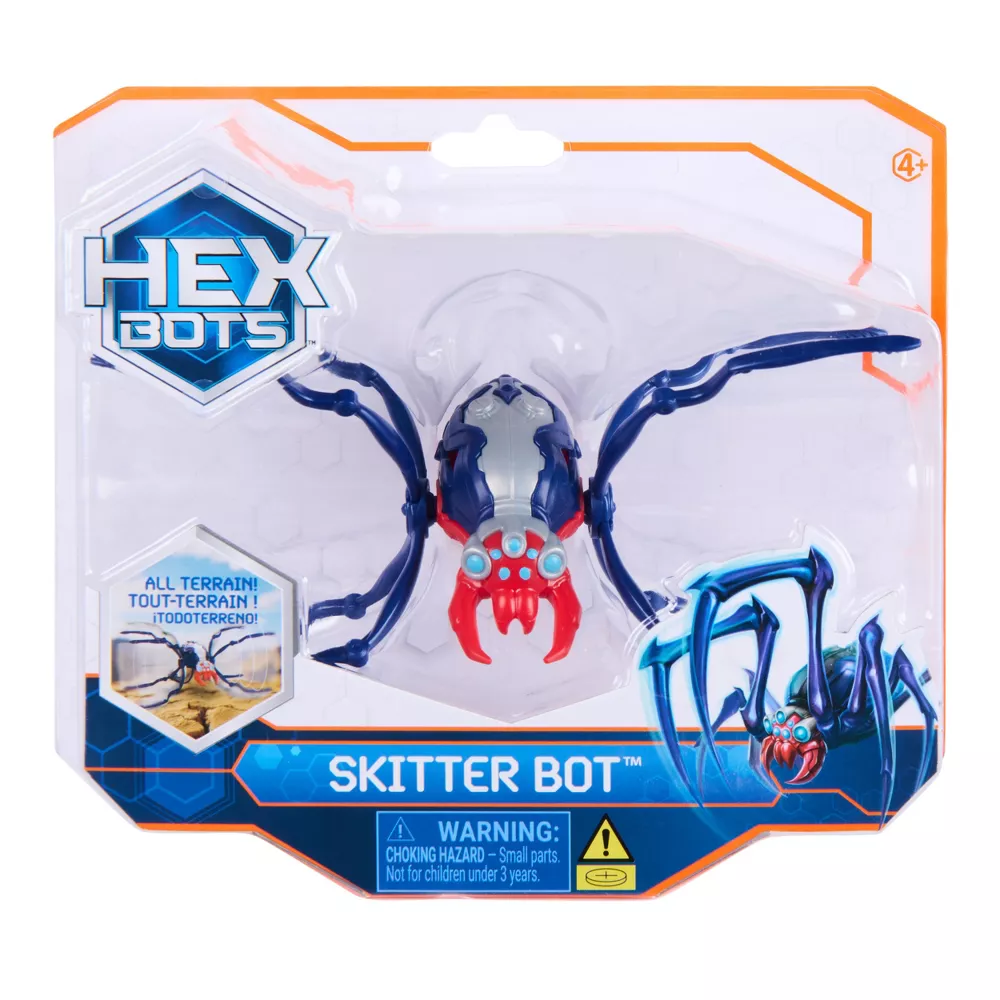 Hex Bots Skitter Bot Interaktiivinen Hämähäkki Hopea/Punainen