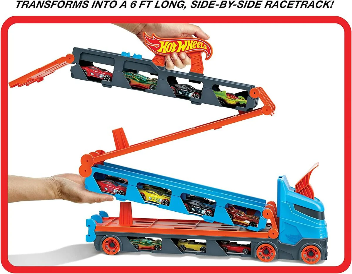 Hot Wheels City Speedway Hauler Autonkuljetusauto Leikkisetti - Image 4