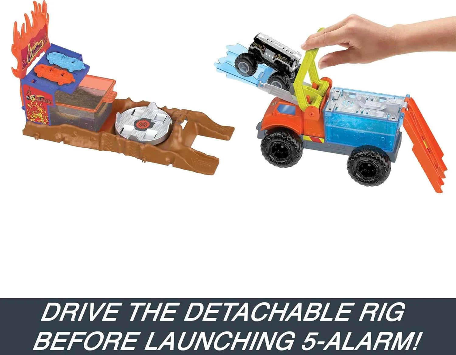 Hot Wheels Monster Trucks Color Shifters Fire Crash Leikkisetti - Image 3
