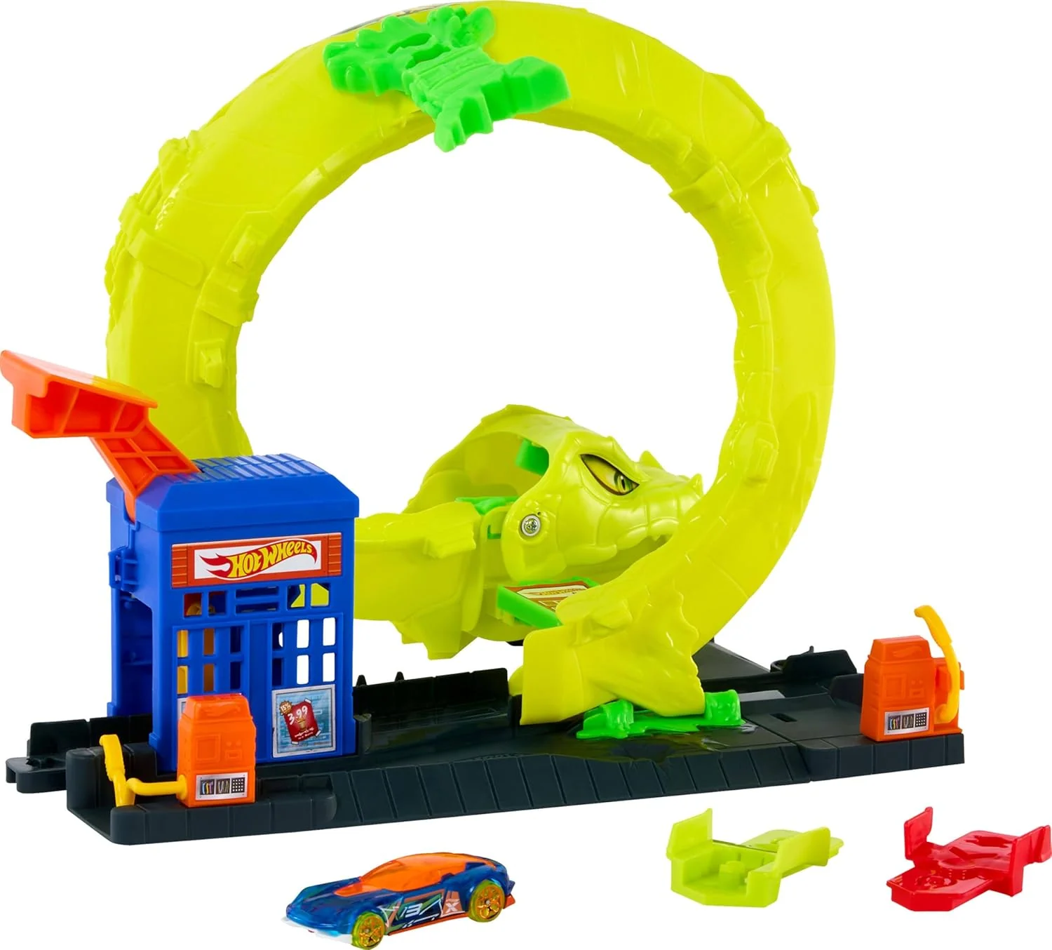 Hot Wheels Snake Spiral Attack Pikkuauto Leikkisetti - Image 4