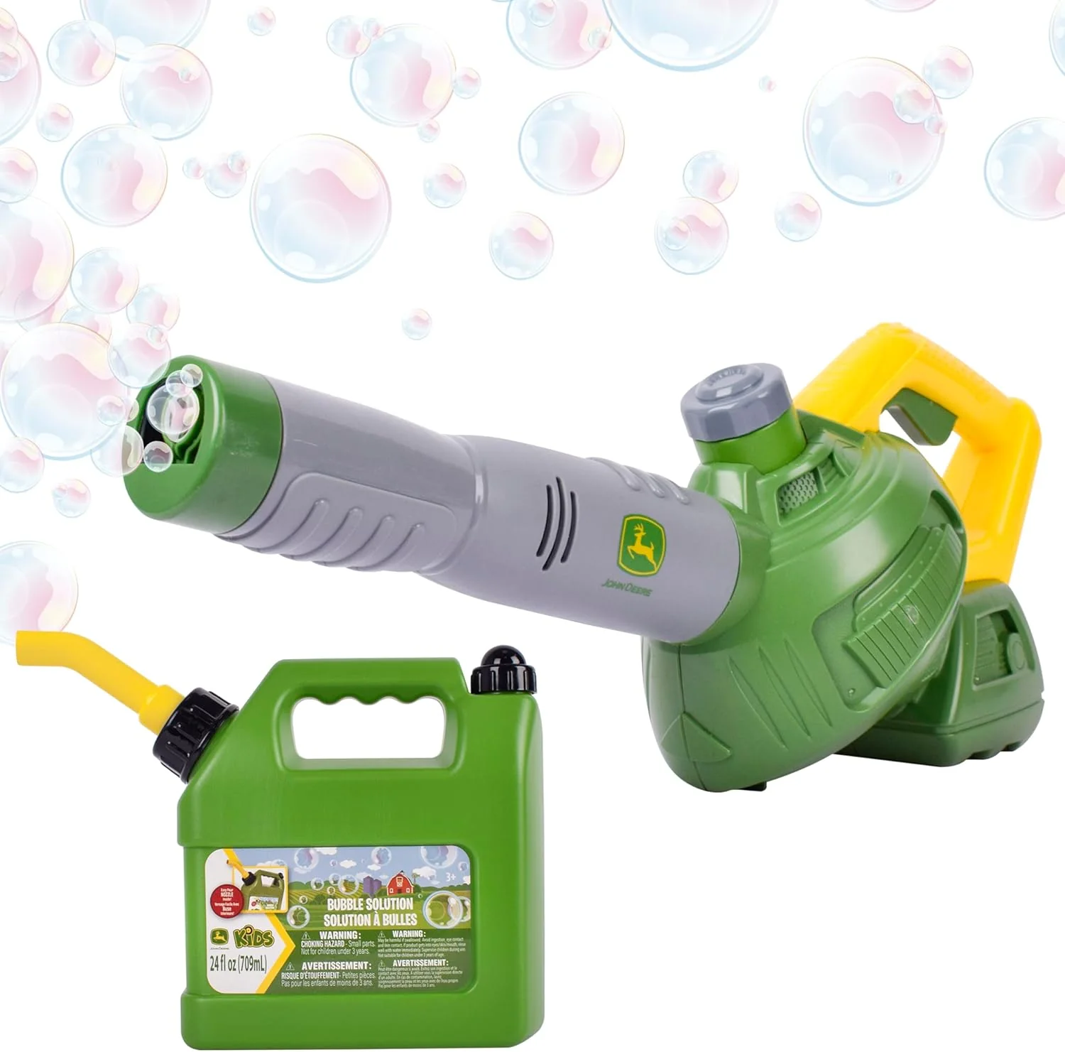 John Deere Kids Saippuakuplakone/Lehtipuhallin ja Täyttökannu