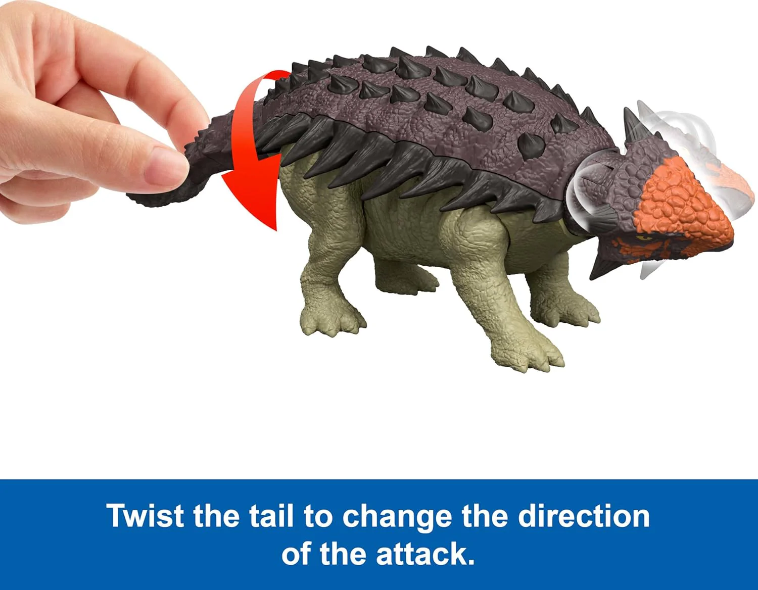 Jurassic World Wild Roar Ankylosaurus Dinosaurus Äänellä - Image 2