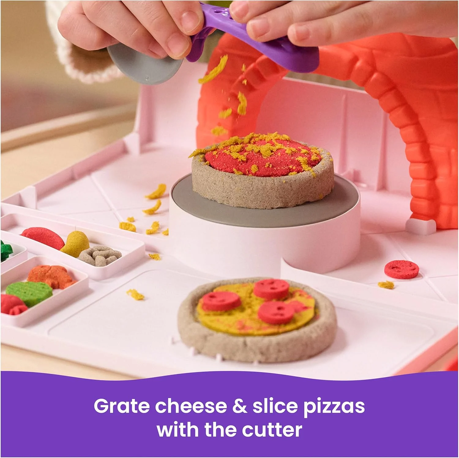 Kinetic Sand SquishPizza Taikahiekka Leikkisetti - Image 2