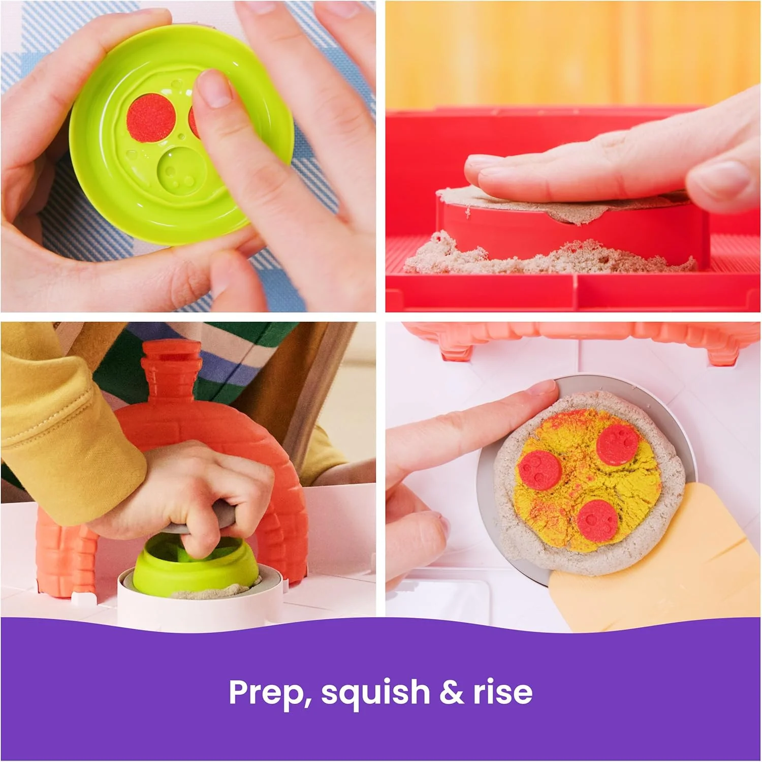Kinetic Sand SquishPizza Taikahiekka Leikkisetti - Image 5
