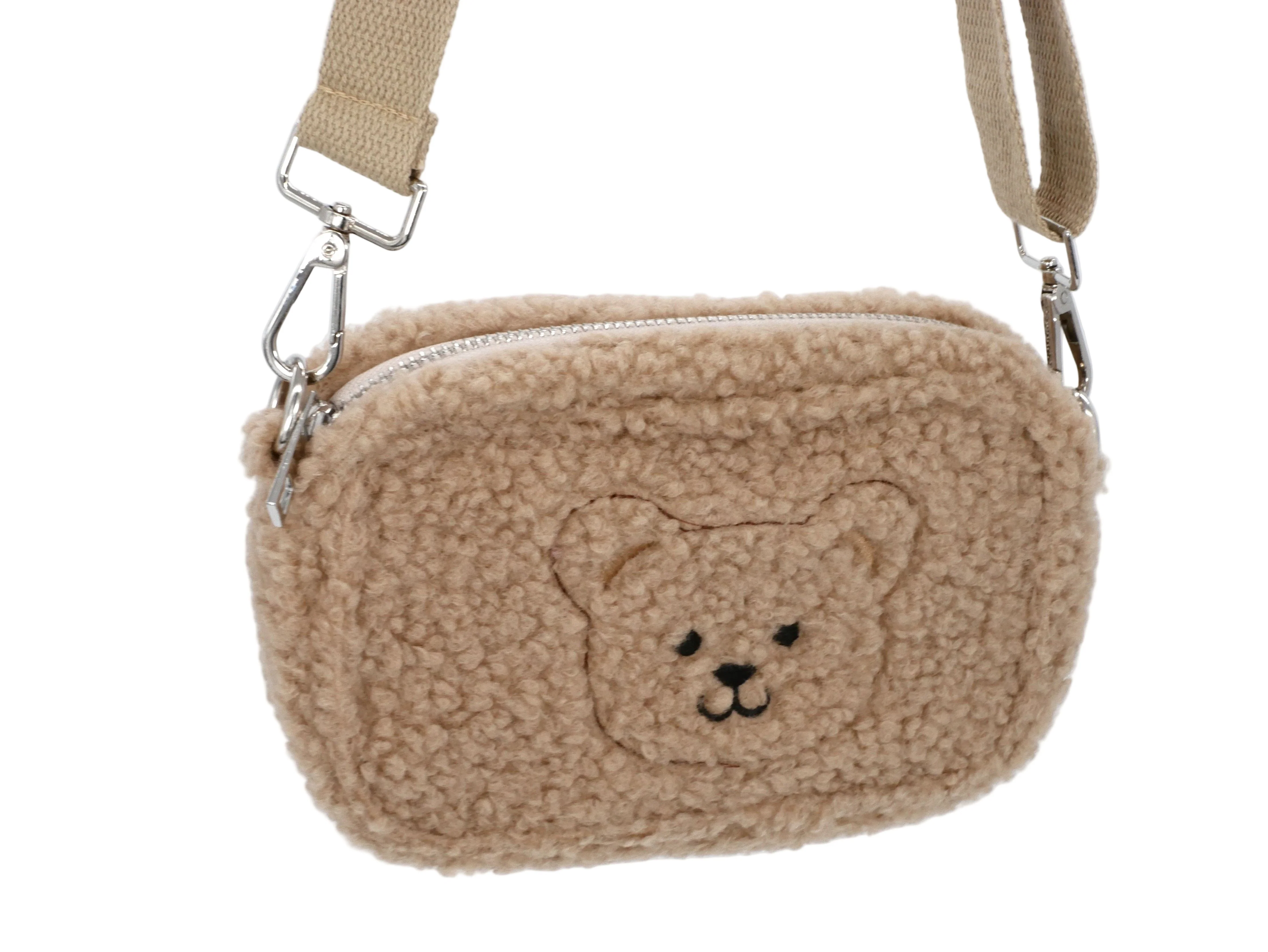 Kis Me Lasten Olkalaukku Pörröinen Nalle Beige