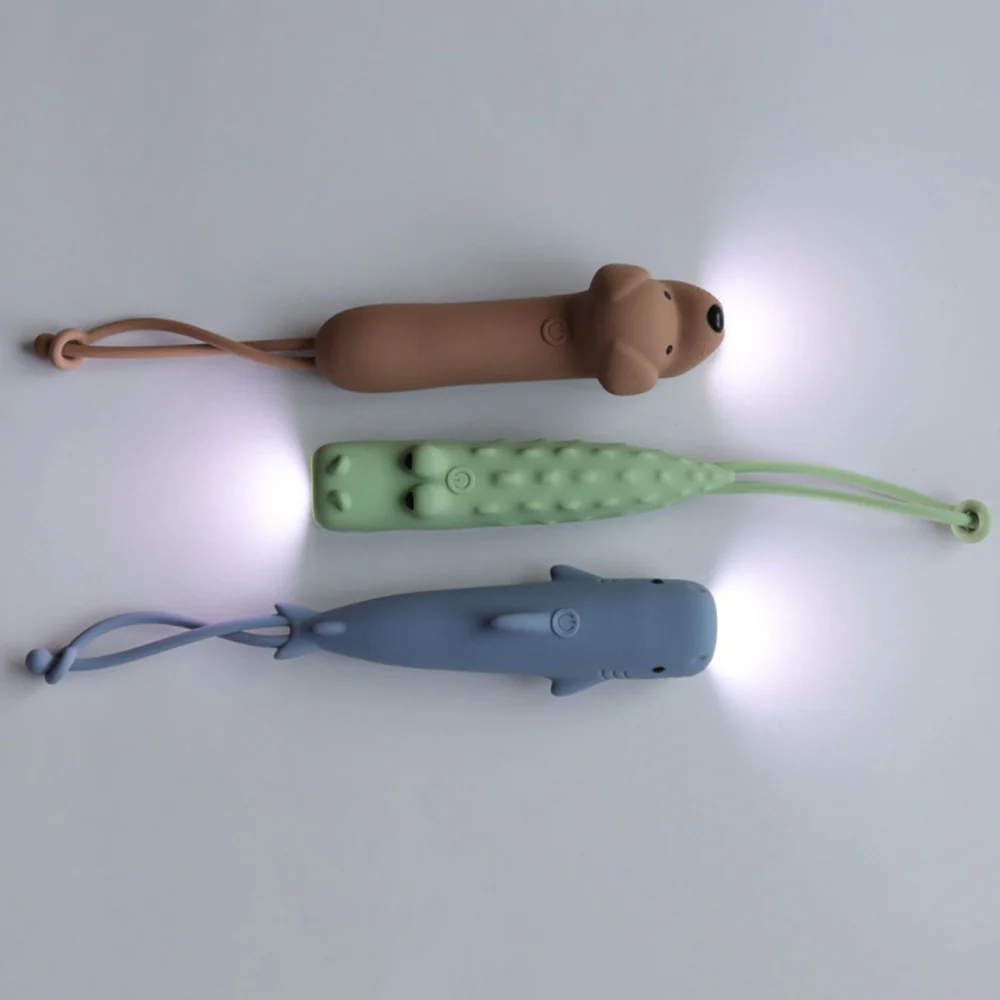 LED Ladattava Lasten Taskulamppu Hai Silikoninen - Image 5
