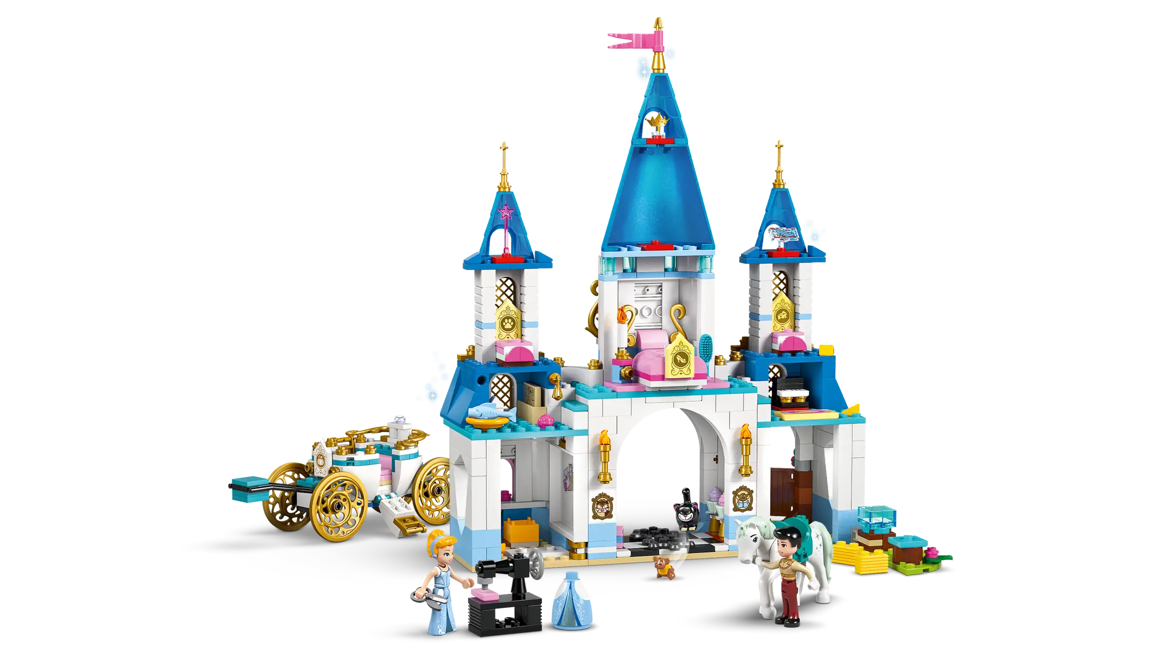 LEGO 43275 Tuhkimon Linna ja Hevosvaunut - Image 3