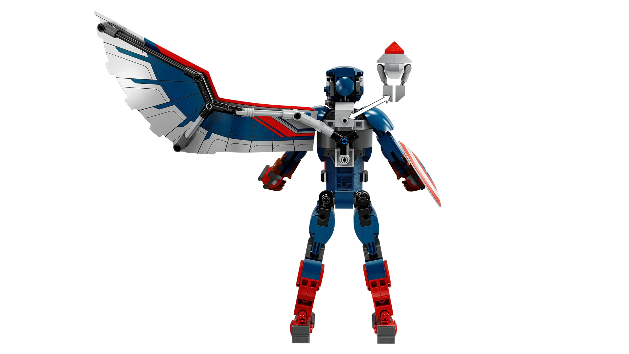 LEGO 76296 Uusi Rakennettava Captain America ‑Hahmo - Image 5