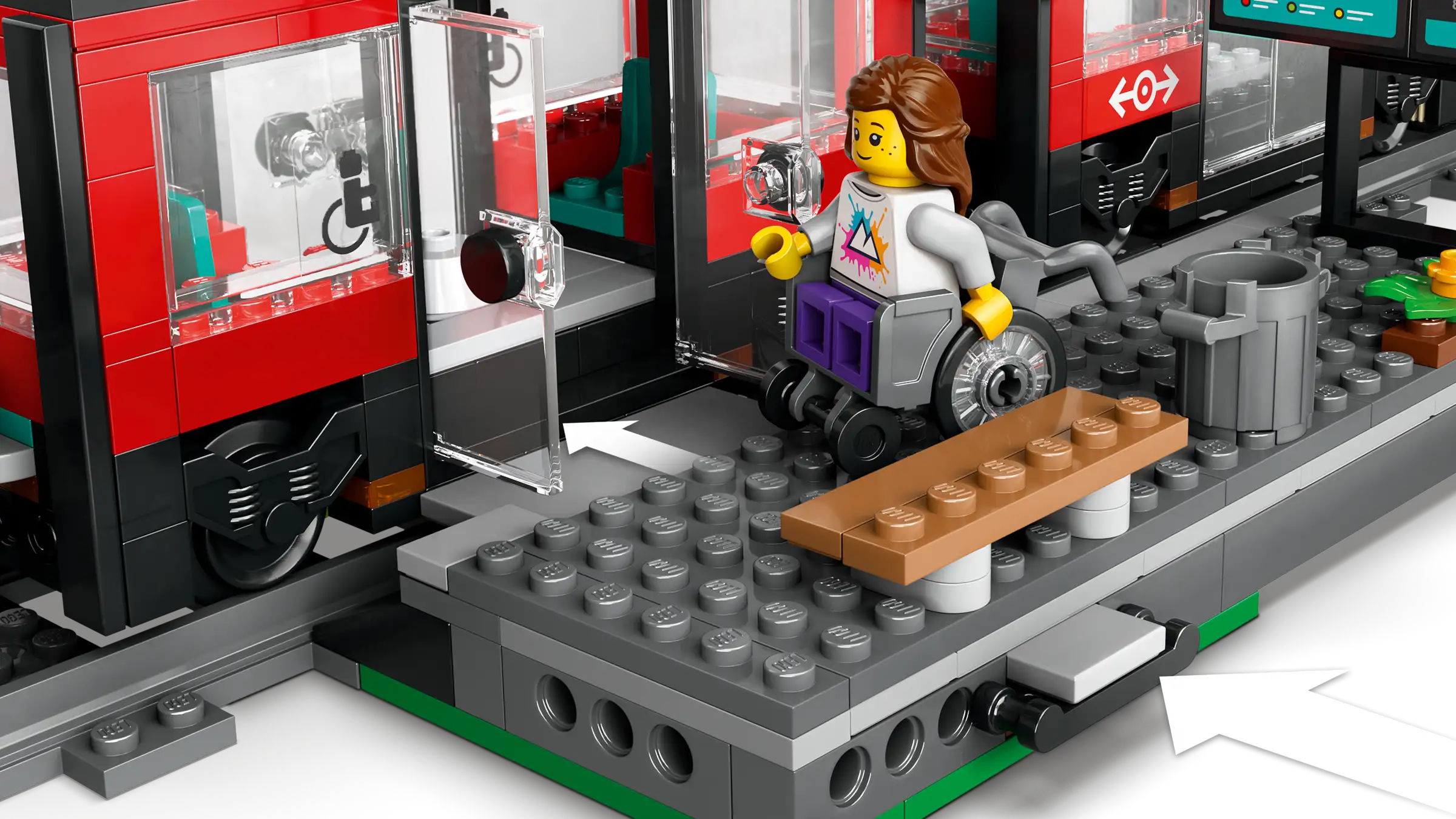 Lego City 60423 Keskikaupungin Pikaratikkapysäkki - Image 9