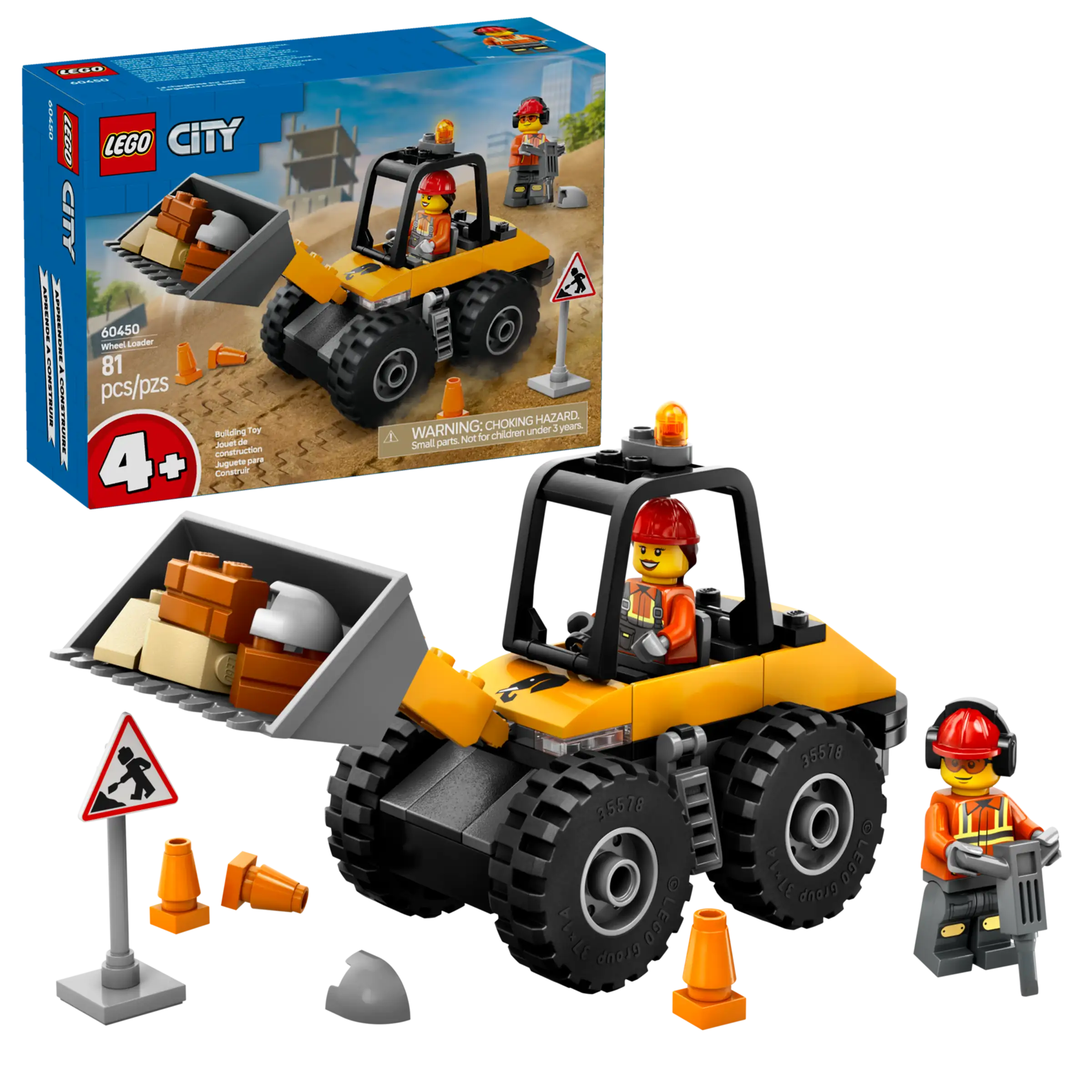 LEGO City 60450 Keltainen Pyöräkuormaaja