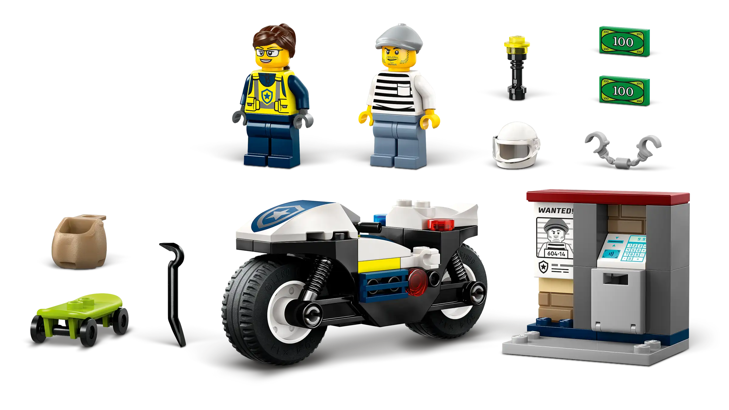 LEGO City 60455 Takaa-ajo Poliisimoottoripyörällä - Image 2