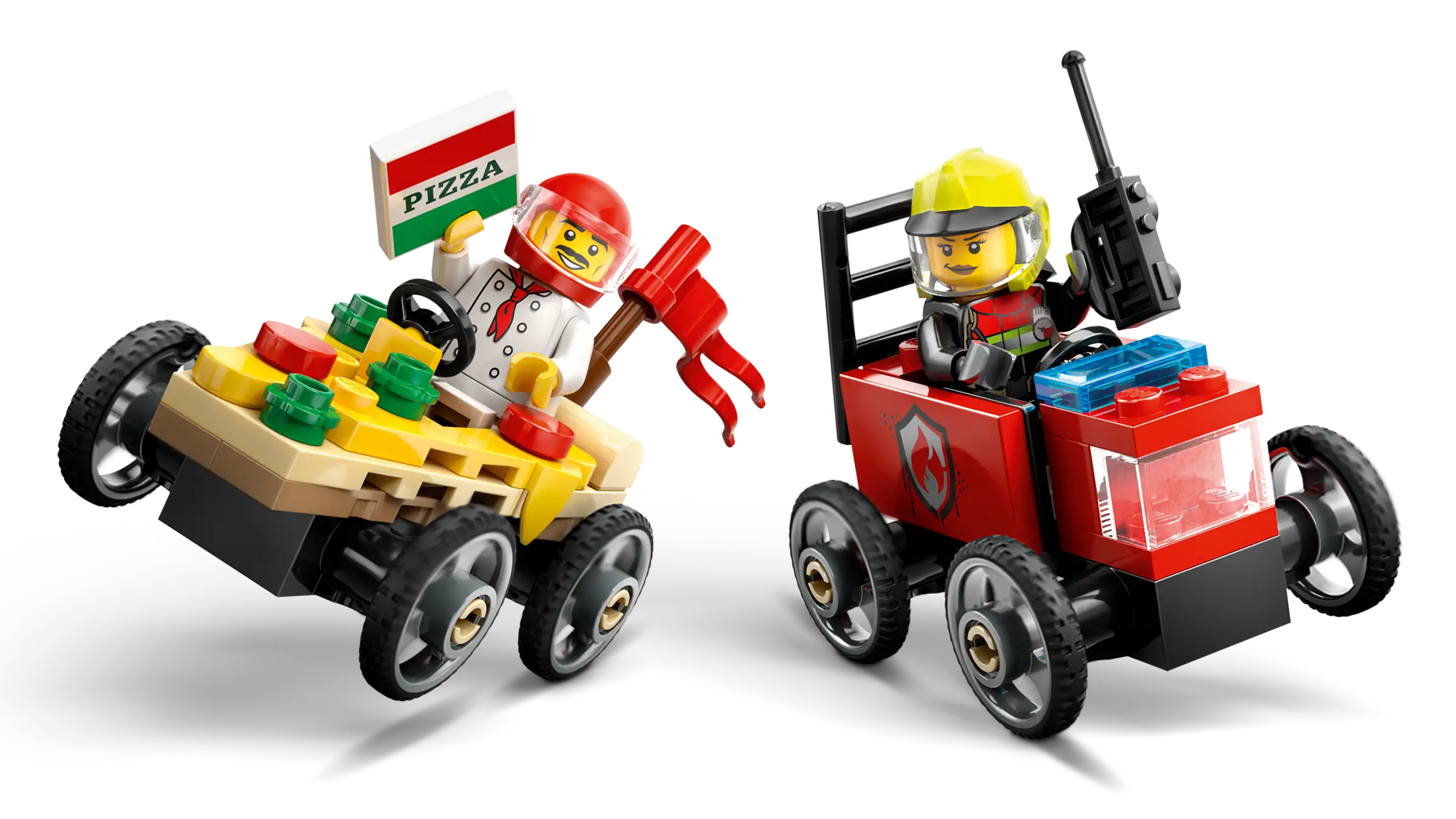 LEGO City 60458 Pizza-auto Vastaan Paloauto Kilpa-auto Pakkaus - Image 4