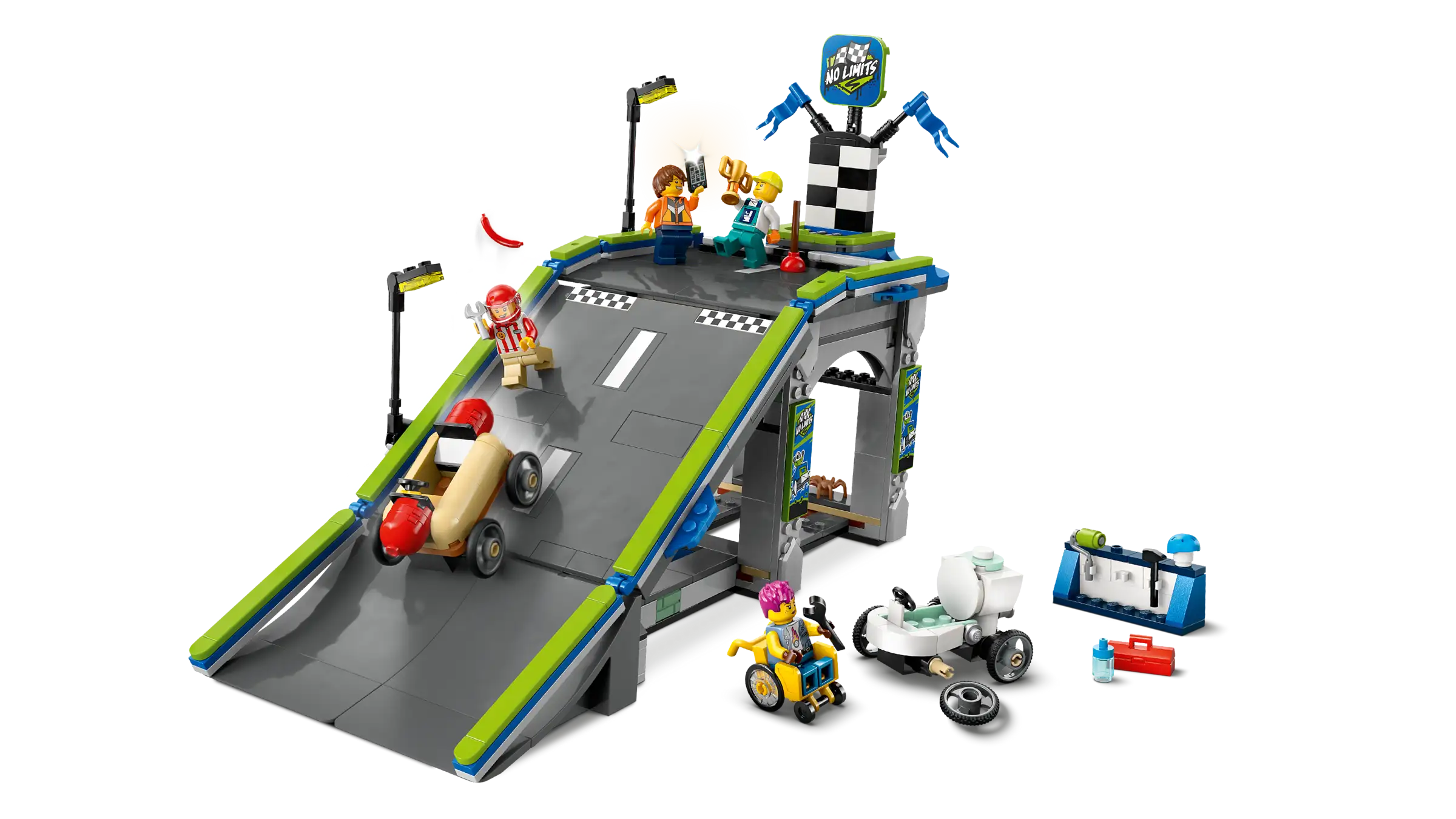 LEGO City 60460 Ei rajoja: Kilpa-autojen Ramppirata - Image 5