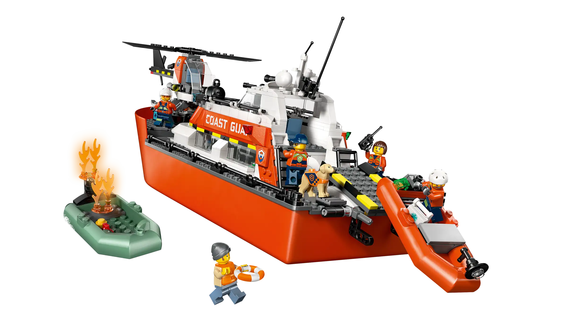 LEGO City 60504 Rannikkovartioston Pelastusalus ja Helikopteri - Image 3