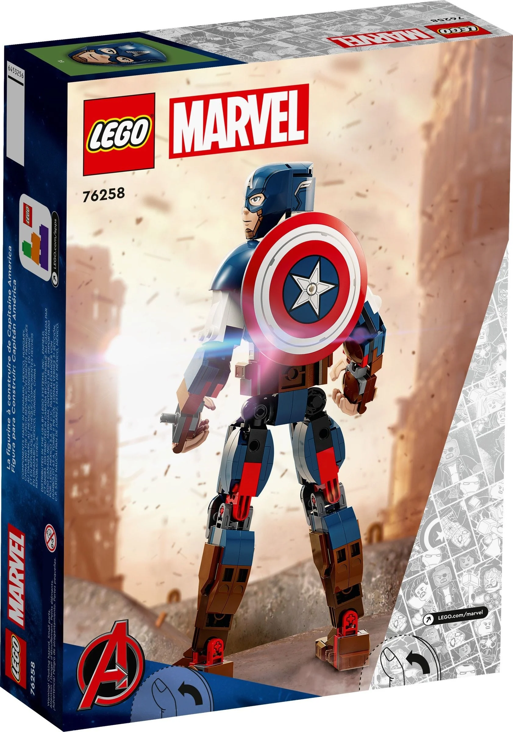 LEGO Marvel Studios 76258 Rakennettava Captain America Hahmo - Image 5