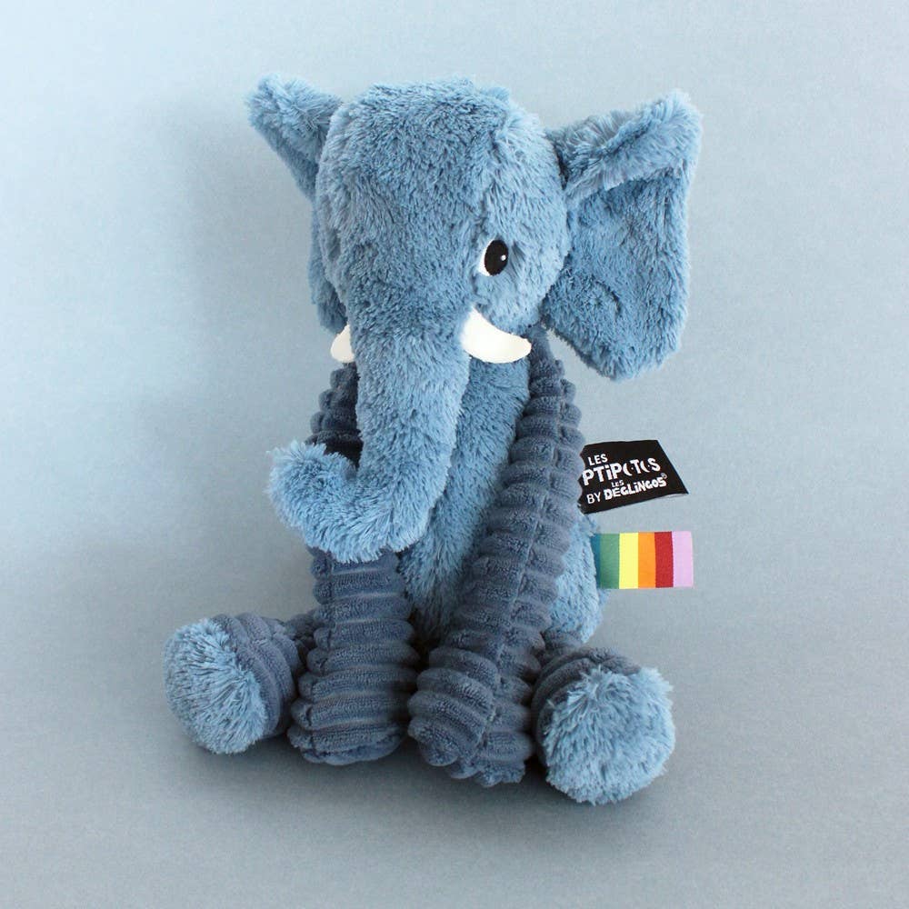 Les Ptipotos Plush - Sininen Elefantti Pehmolelu - Image 3