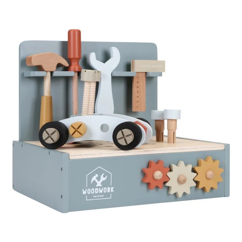 Little Dutch Lasten Työkalut Mini Workbench Puinen Työkalupenkki 26 osaa - Image 3