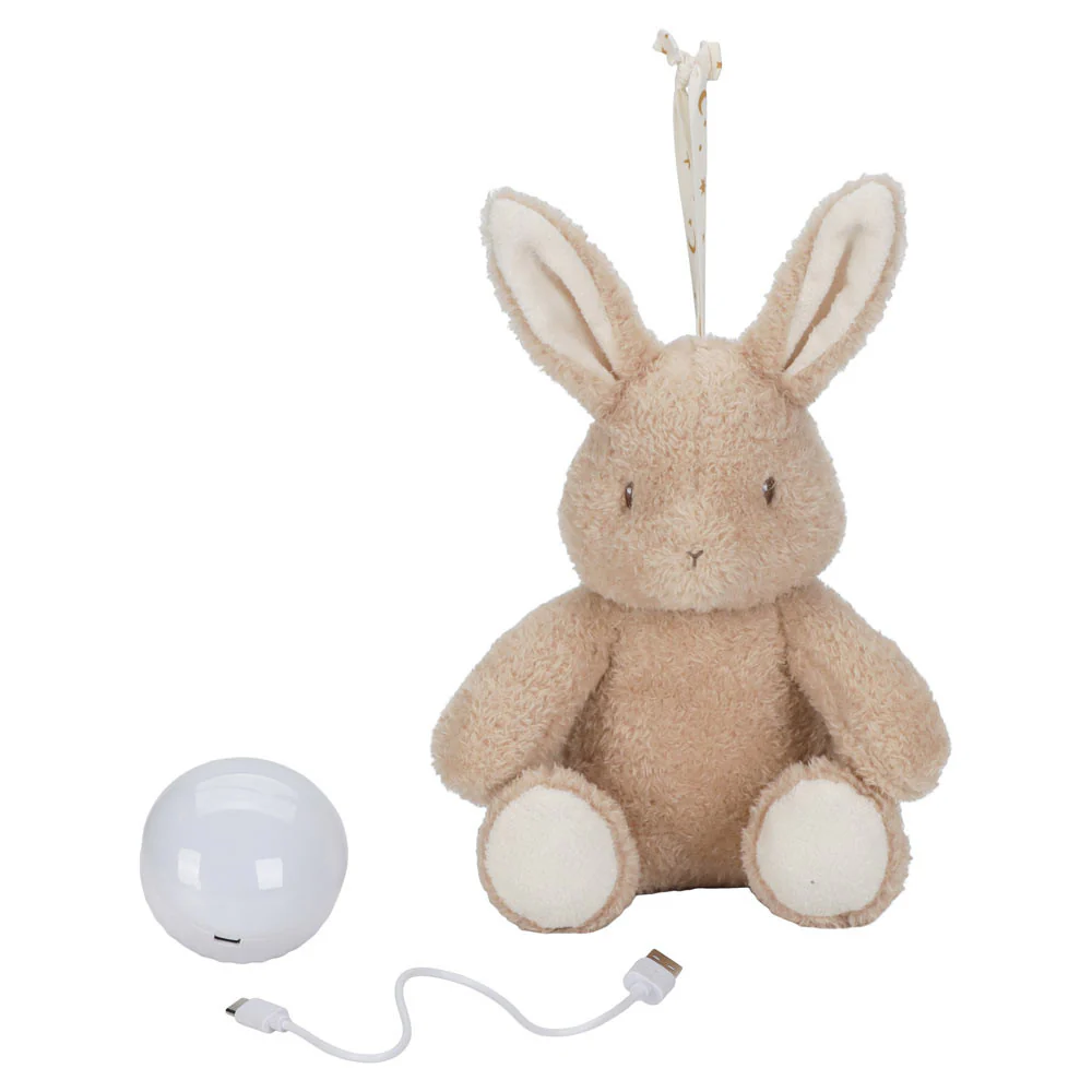 Little Dutch Newborn Naturals Pehmoinen Pupu- Yövalo Musiikilla