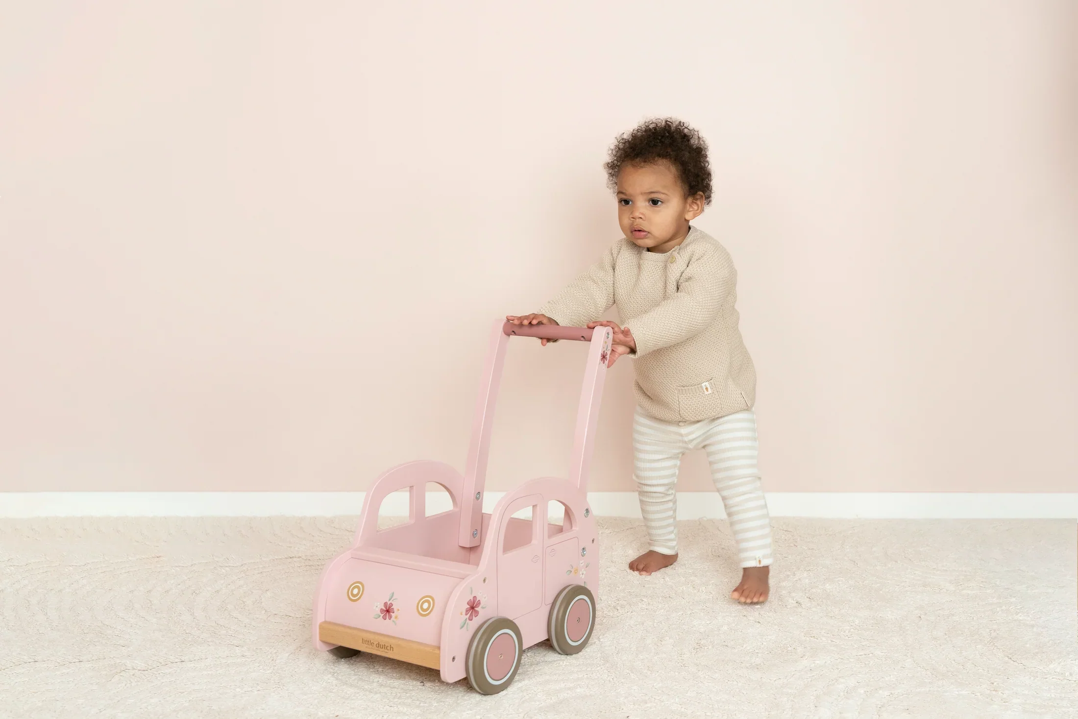 Little Dutch Pink Walker Wagon Kävelykärry/Taaperokärry - Image 2