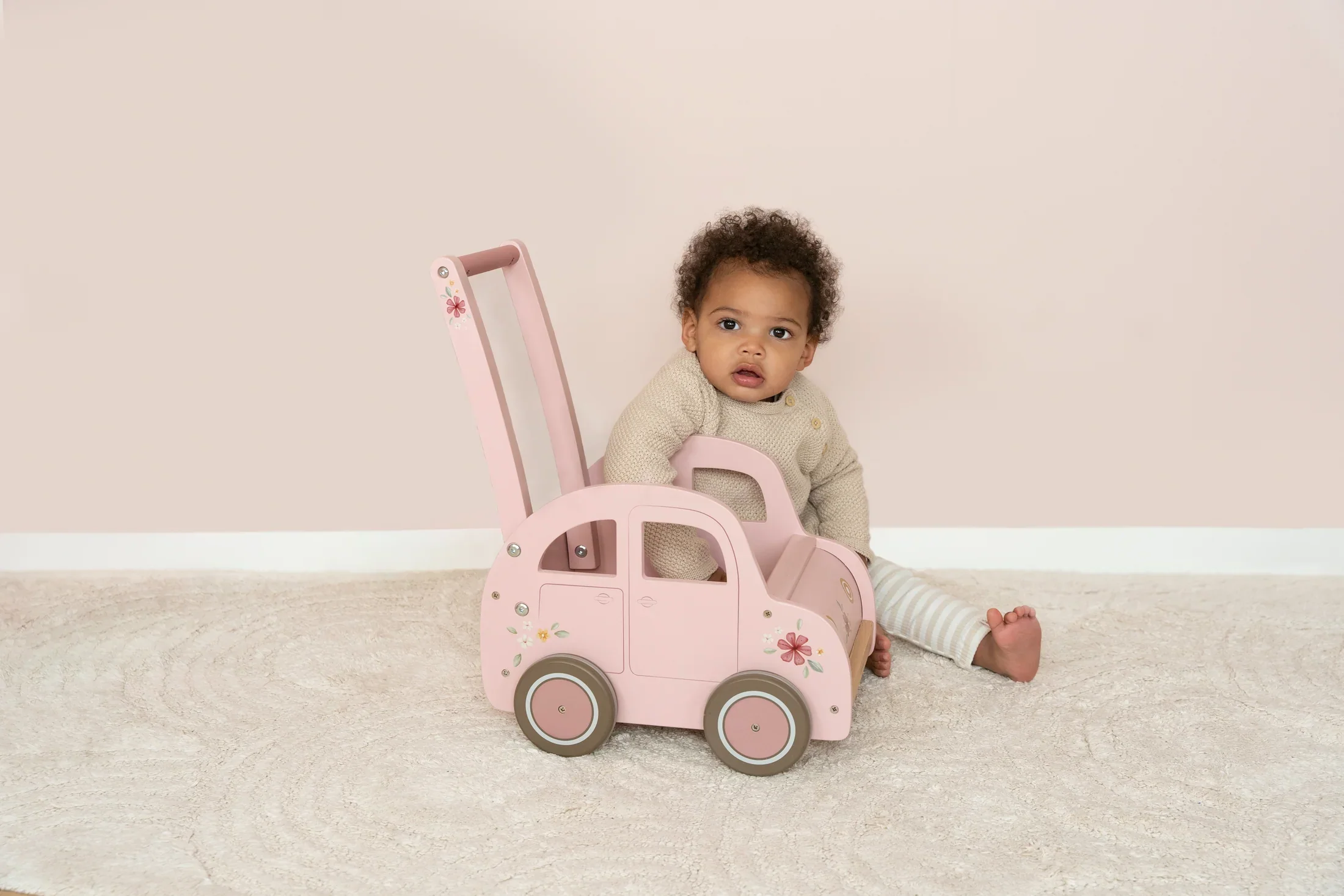 Little Dutch Pink Walker Wagon Kävelykärry/Taaperokärry - Image 3
