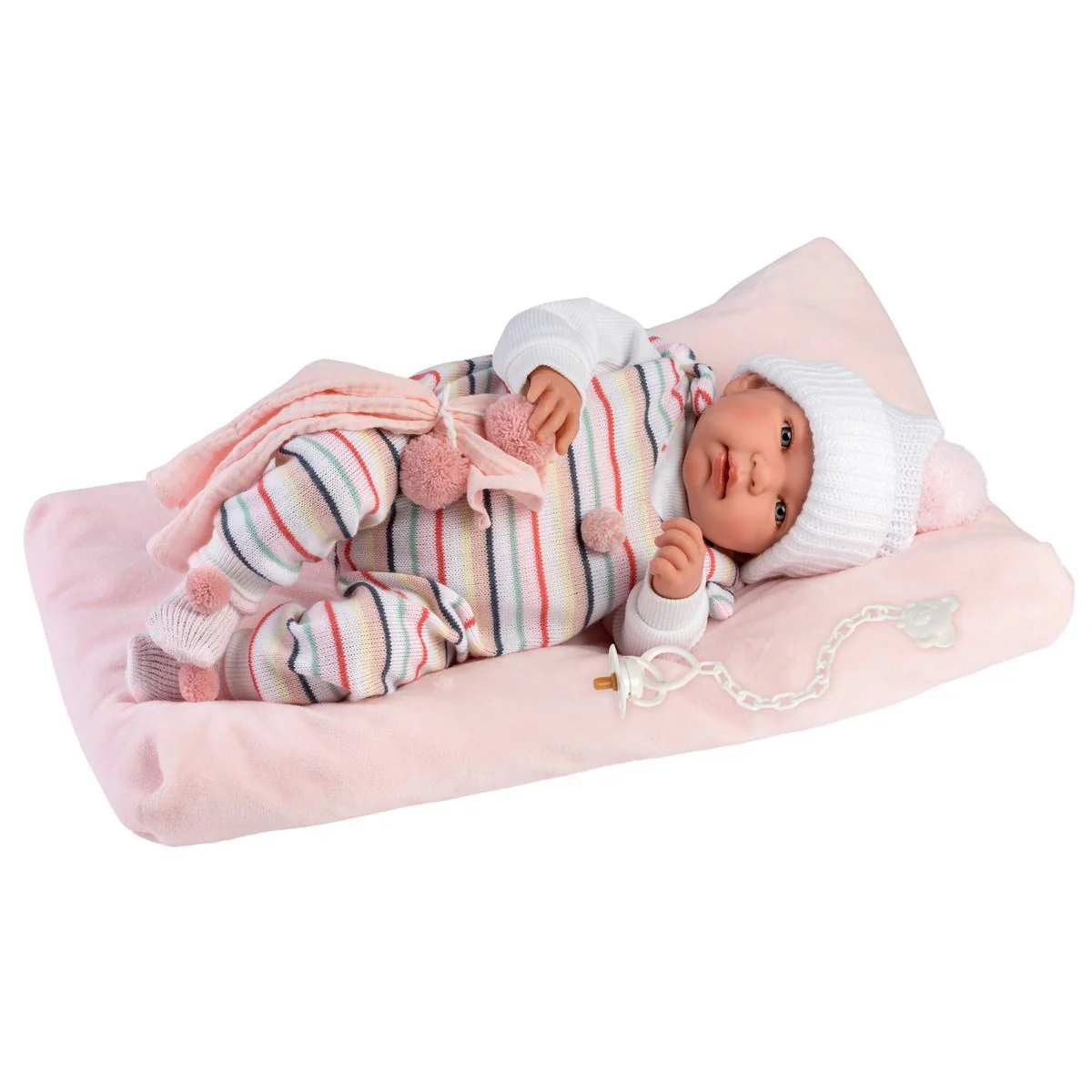 Llorens Nukenvaate 44cm Raidallinen Haalari ja Unialusta - Image 2