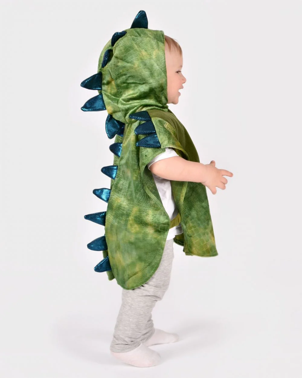 Dinosaurusviitta 86-110cm(1-4v) Tummanvihreä - Image 2