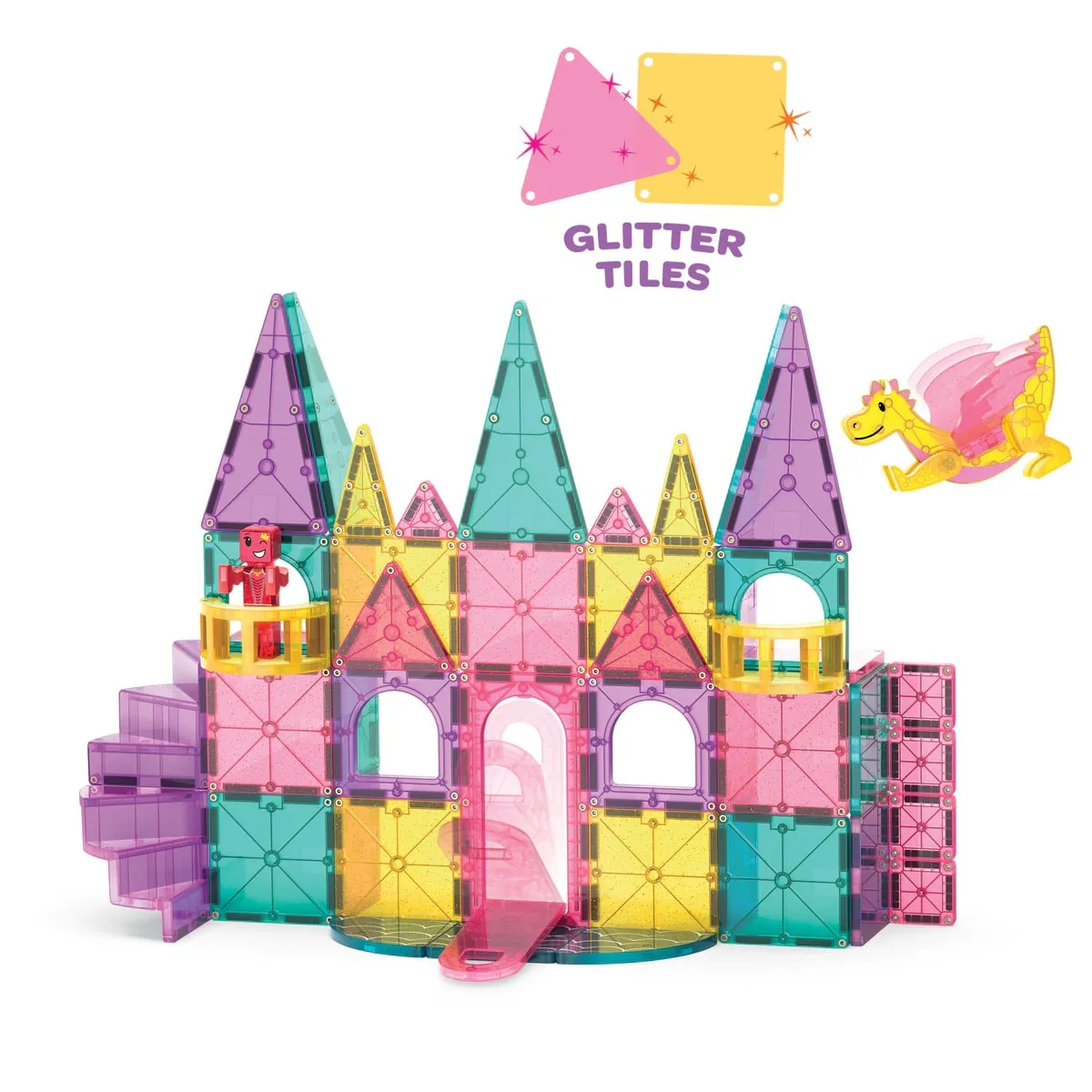 MAGNA-TILES Magneettirakennussarja Castle Deluxe Linna 48-osaa - Image 3