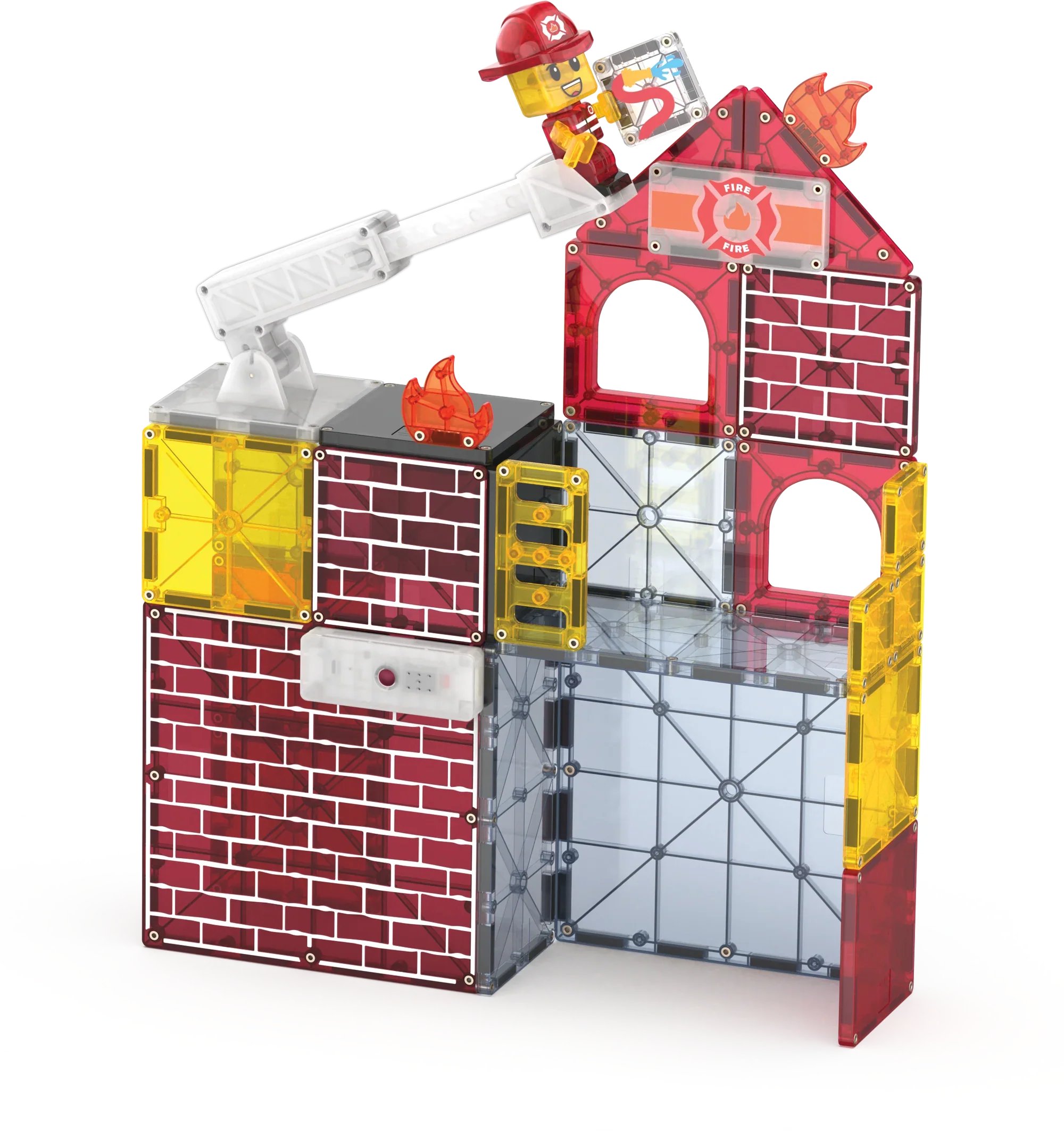 MAGNA-TILES Paloasema Valolla ja Äänellä Magneettinen Rakennussarja, 50 osaa - Image 6