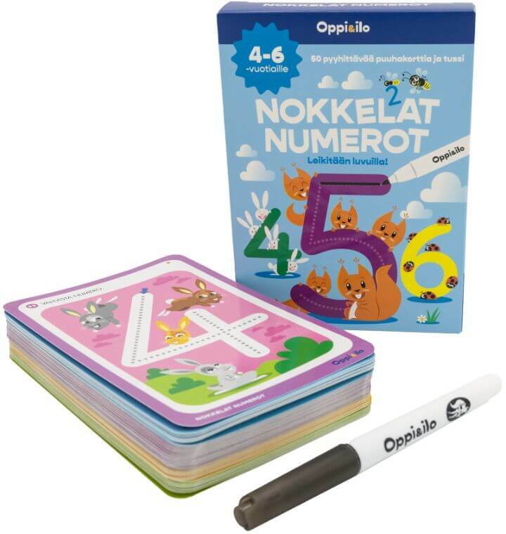 Oppi ja Ilo Nokkelat Numerot Puuhakortit - Image 2