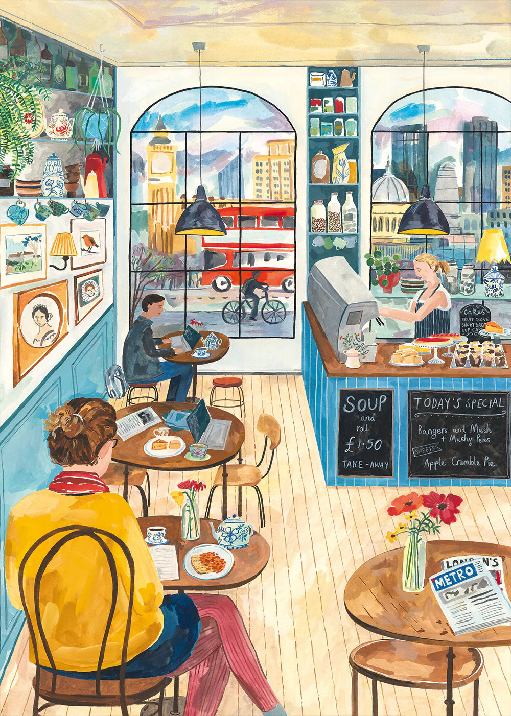 Pieces and Peace 2000 Palan Palapeli London Cafe - Image 3