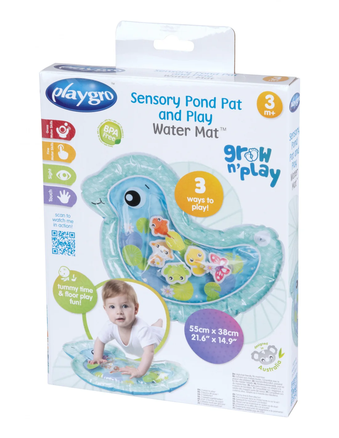 Playgro Sensory Mat Vesimatto Vatsalla-oloon - Image 3