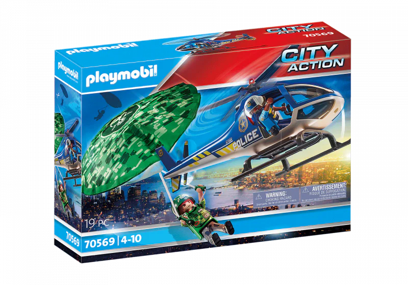 Playmobil 70569 Poliisihelikopteri: Laskuvarjon takaa-ajo