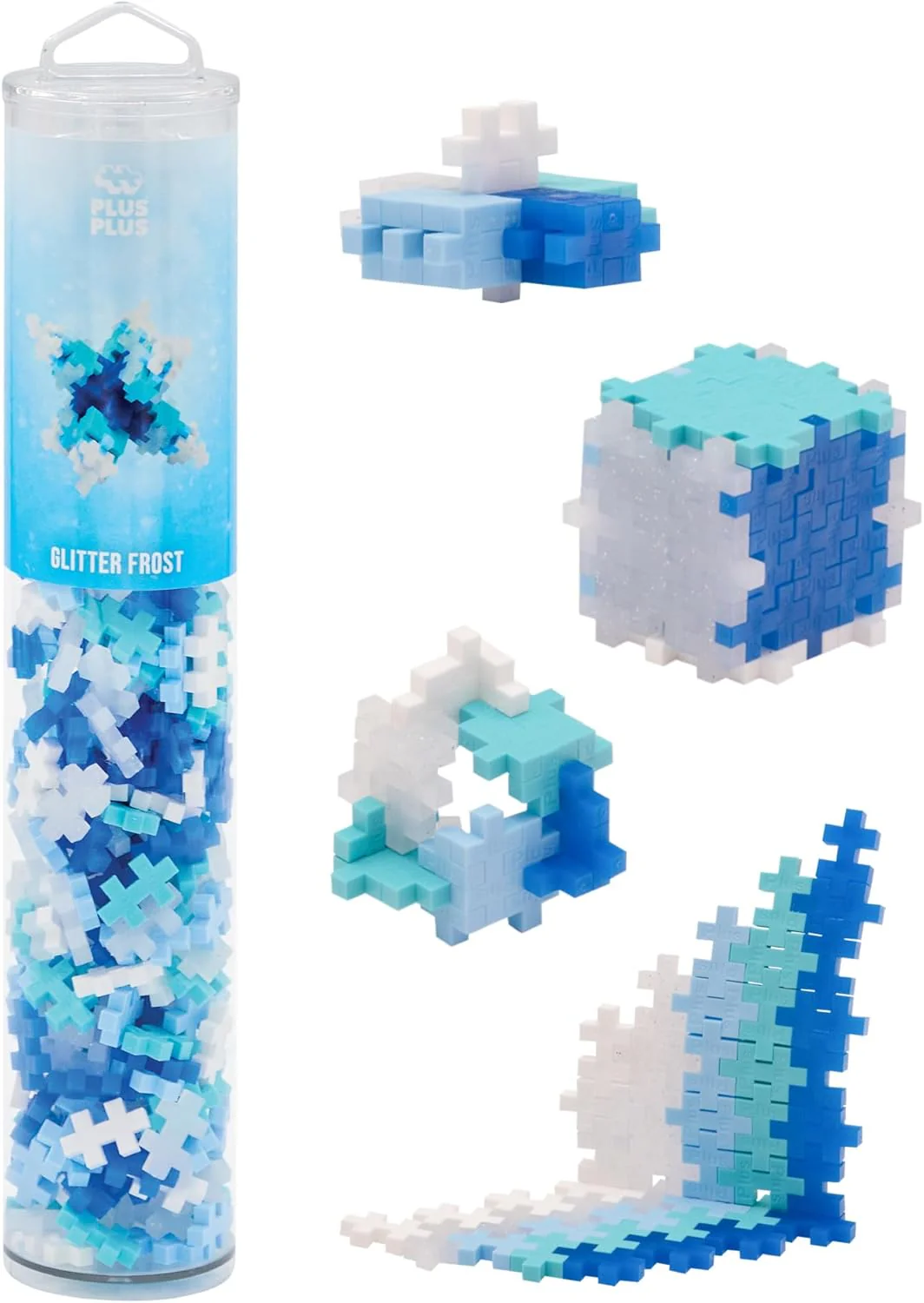 Plus Plus Glitter Frost Rakennuspalat 240 palaa