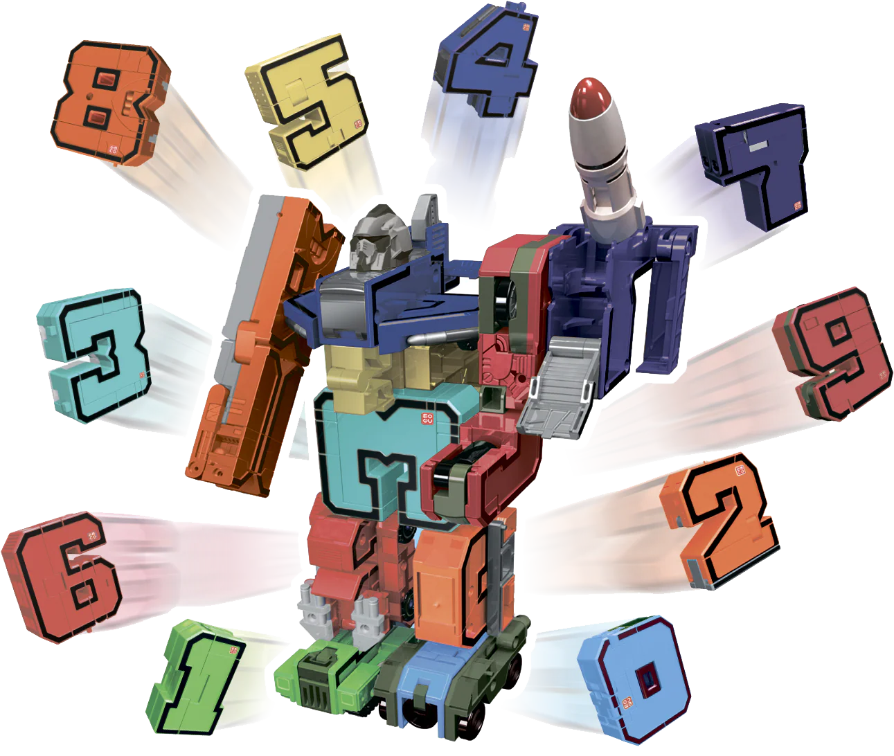 Pocket Morphers Muuntautuvat Ajoneuvot/Numerot Lajitelma - Image 2