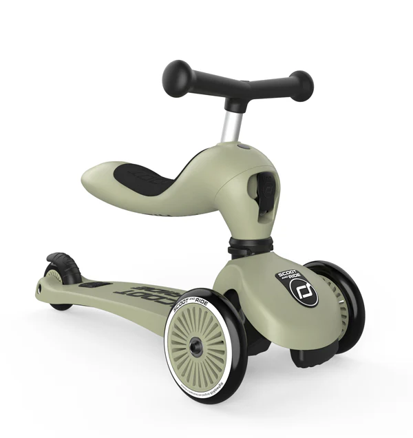 Scoot & Ride Potkulauta/Potkupyörä Highwaykick 1 Olive/Oliivinvihreä