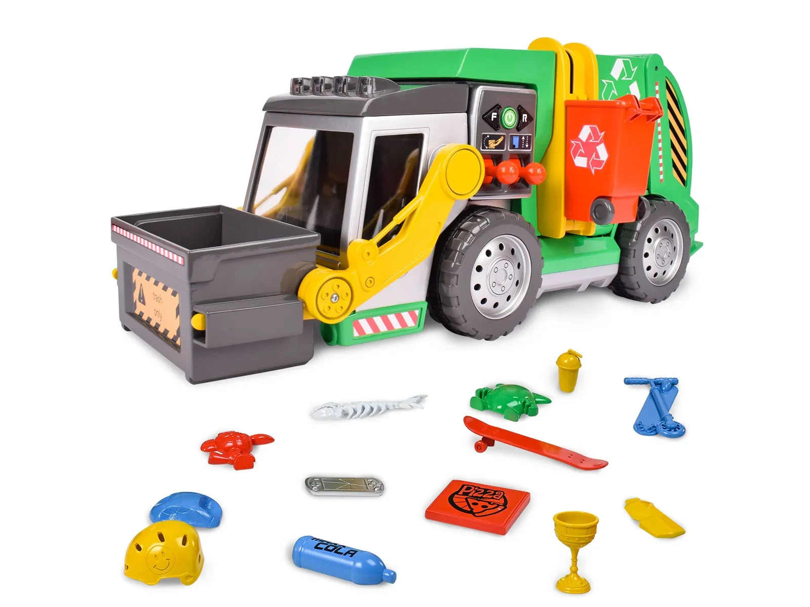 POWER X Lift'N'Dump Elektroninen Roska-auto Valoilla ja Äänillä, 46 cm - Image 3