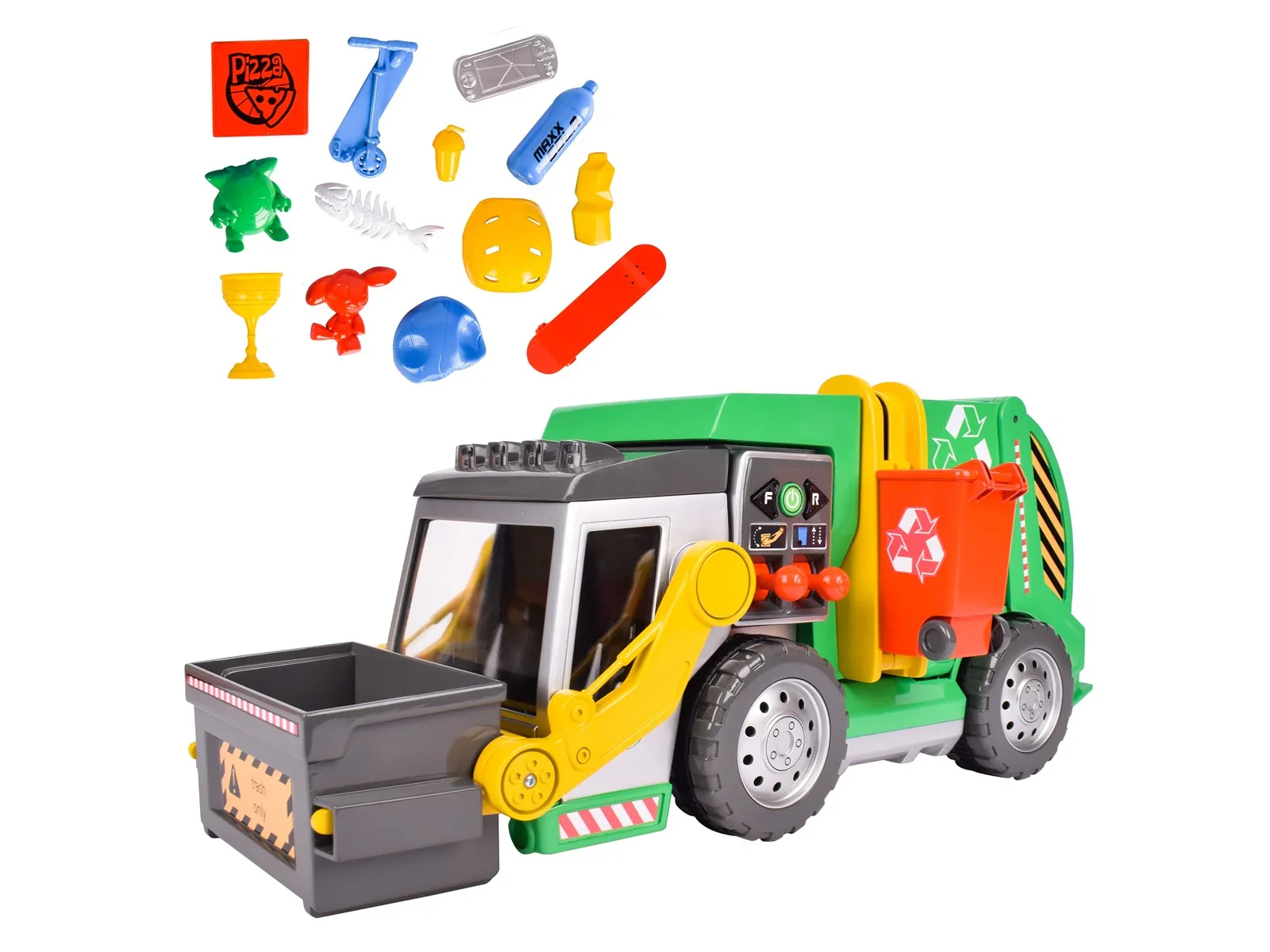 POWER X Lift'N'Dump Elektroninen Roska-auto Valoilla ja Äänillä, 46 cm - Image 4