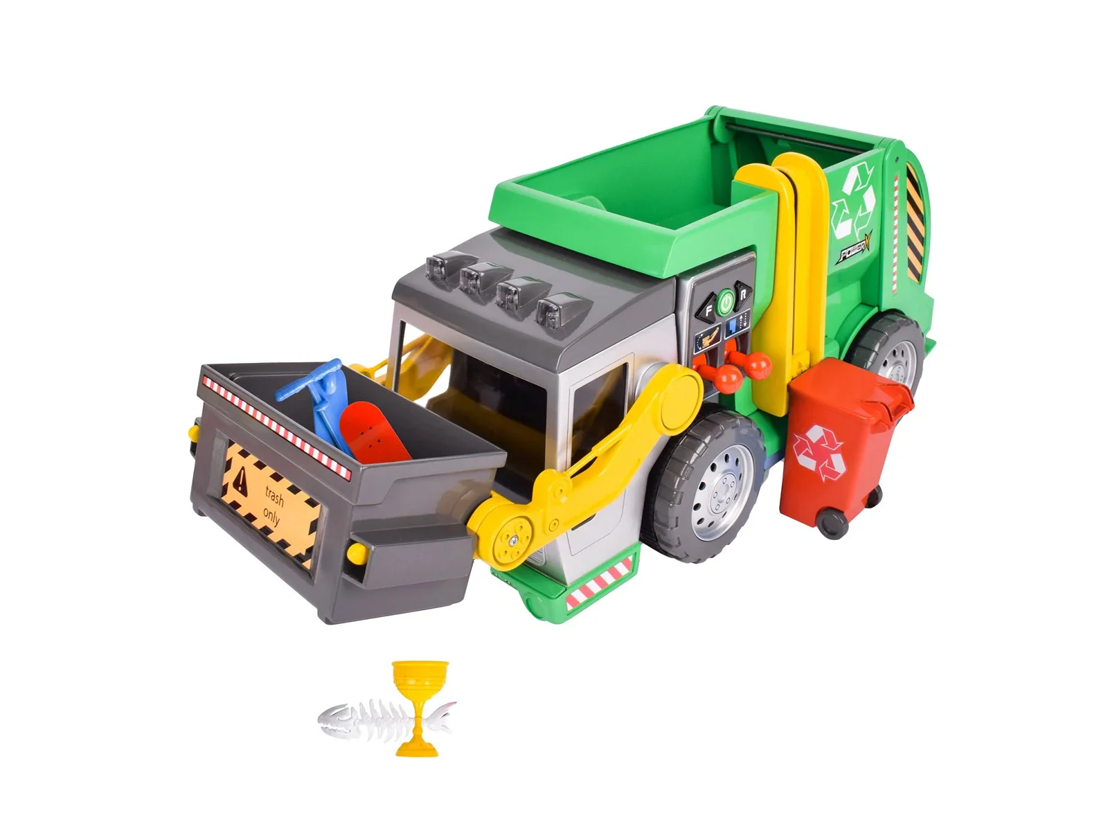 POWER X Lift'N'Dump Elektroninen Roska-auto Valoilla ja Äänillä, 46 cm - Image 6
