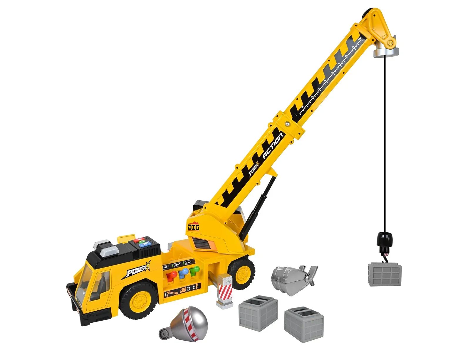 POWER X Lift'N'Move Elektroninen Nosturiauto Valoilla ja Äänillä 48 cm - Image 3