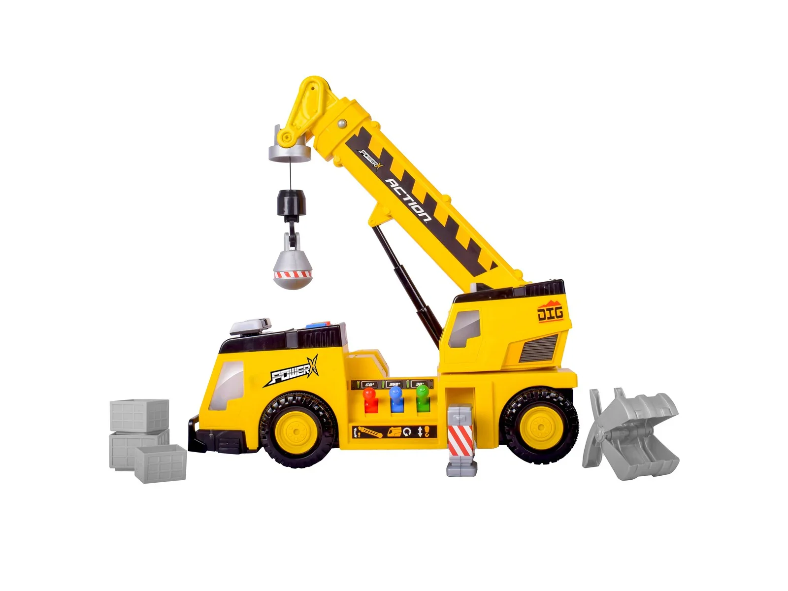 POWER X Lift'N'Move Elektroninen Nosturiauto Valoilla ja Äänillä 48 cm - Image 4