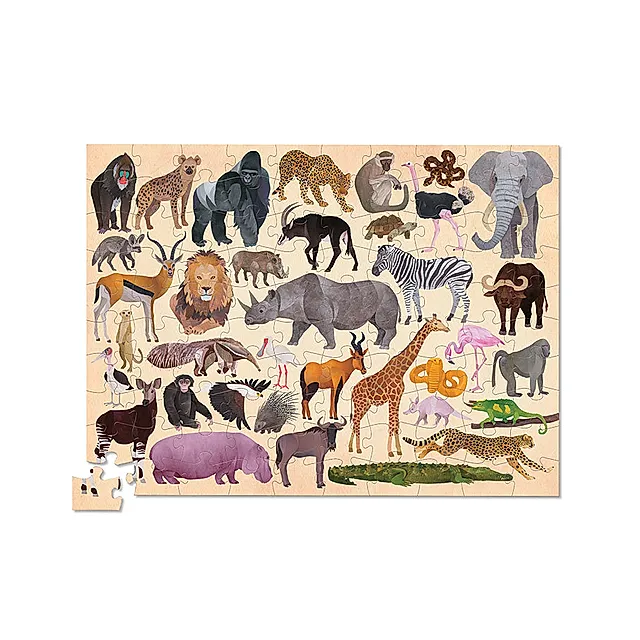 Crocodile Creek Puzzle Wild Animals 100 palaa - Image 2