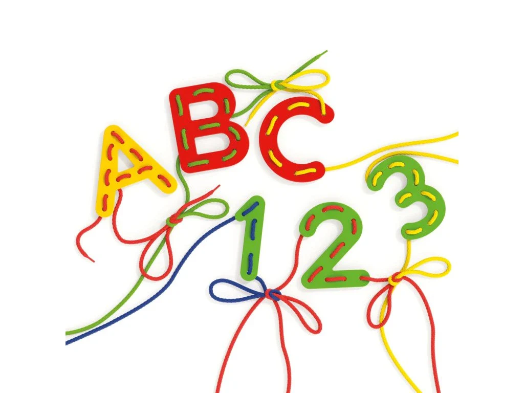 Quercetti Montessori Lacing Aakkoset ja Numerot - Image 2
