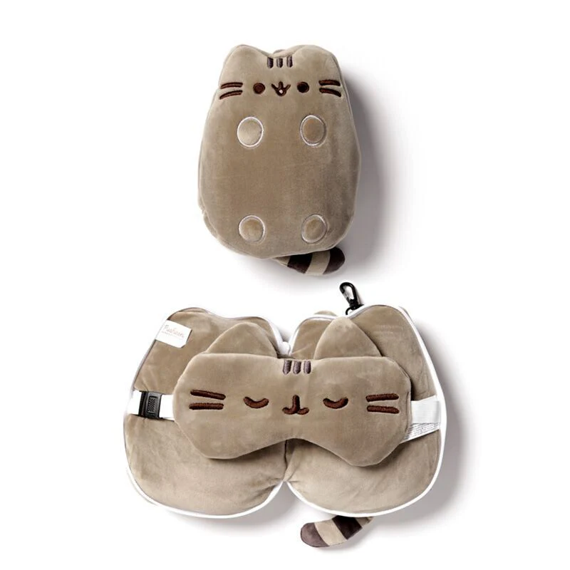 Relaxeazzz Pusheen Pehmeä Matkatyyny/Silmämaski