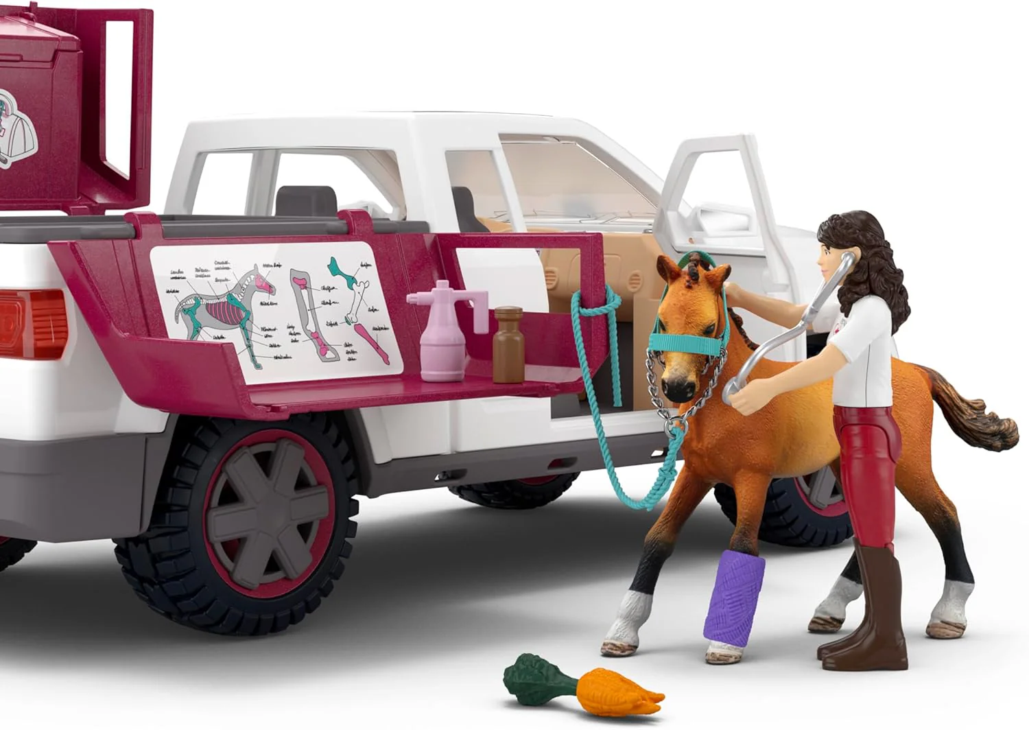 Schleich 42704 Eläinlääkärin Auto ja Traileri - Image 4
